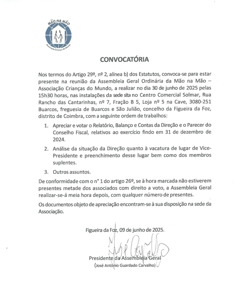 Convocatória para Assembleia Geral