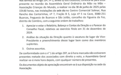 Convocatória para Assembleia Geral